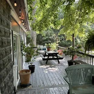 Outside seating area. Lovely.