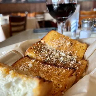 Garlic bread and Chianti...I could live on this alone