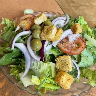 Salad with a nice amount of olives