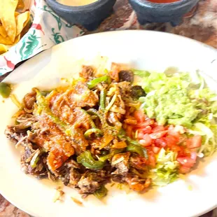 Cheese Enchiladas Rancheras, they are under all that pork!