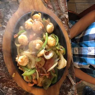 Shrimp Fajitas.