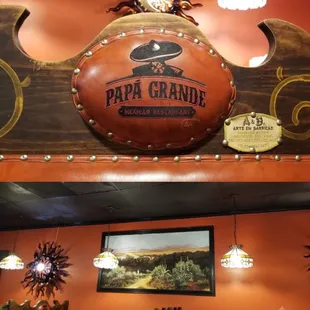 Some of the beautiful decor in the restaurant.