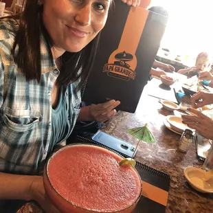 Raspberry margarita.