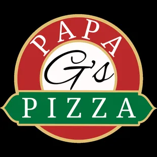 the logo for papa g's pizza