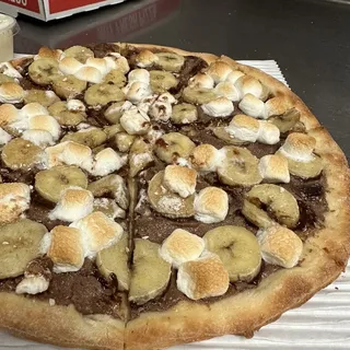 12" Banana Marshmallow Dessert Pizza