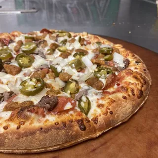 Tex Mex Pizza Small 10 Cut In to 6 slices