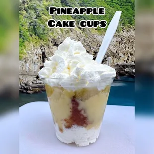 a cup of pineapple cake cups