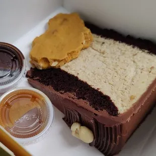 Chocolate peanut butter mousse cake