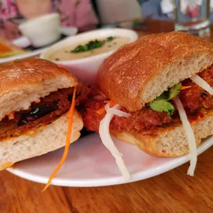 two sandwiches on a plate