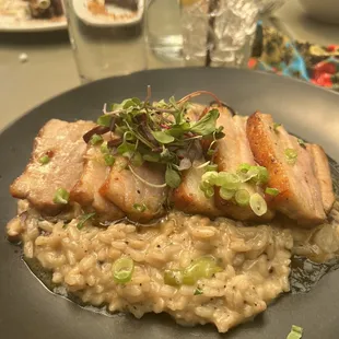 Miso Pork Tenderloin with Risotto