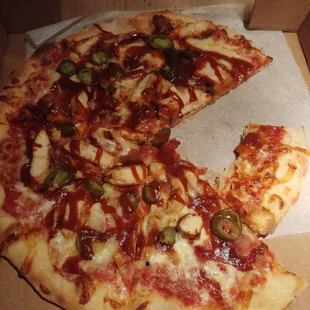 Tasty! I ordered the BBQ Chicken work jalapeno and bacon bits!