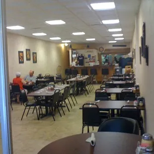 a restaurant with tables and chairs