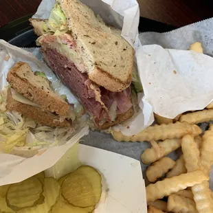 Reuben with side of fries