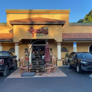 the front of the restaurant