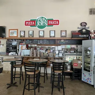 the inside of a restaurant