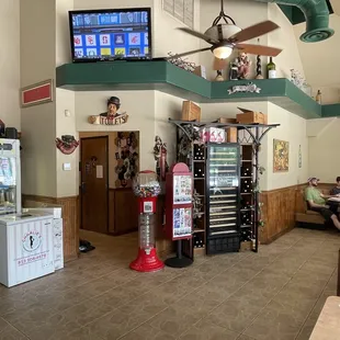 the inside of a restaurant