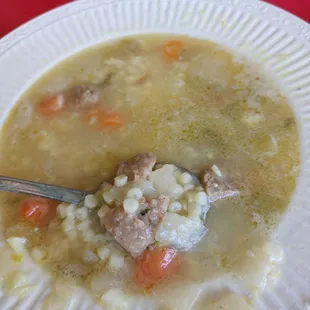 Italian Wedding Soup was homemade and good!