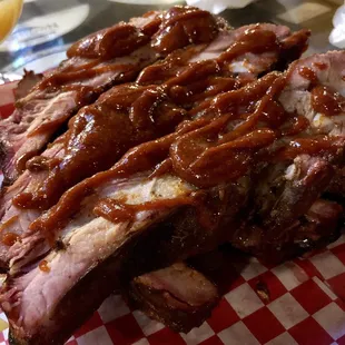 6 huge Pork Ribs from Papa Joe's BBQ food truck