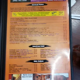 More of the menu at Papa Joe&apos;s