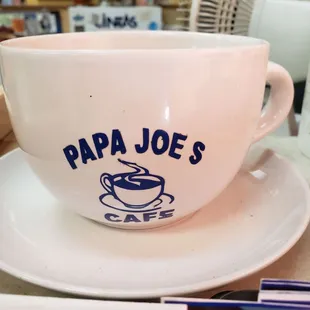 At the cash register at Papa Joe&apos;s