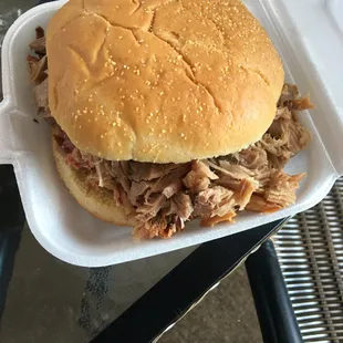 Smoked pork sandwich