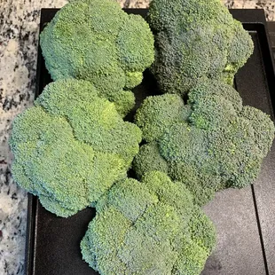 Wow- gorgeous broccoli crowns. On sale for only $.99lb, this was 3lb. I&apos;ll be lucky if this last 2 days in my house. My kids love broccoli.
