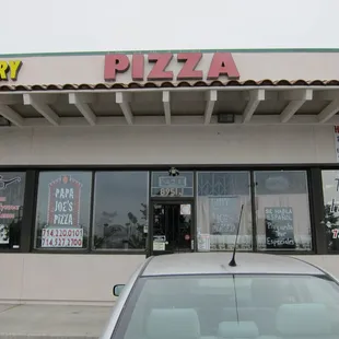 the front of the restaurant