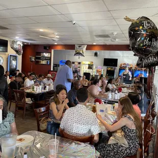 people eating at a restaurant