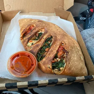 Chicken Spinach Calzone