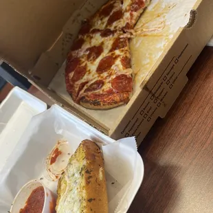 Garlic Bread and pizza :)