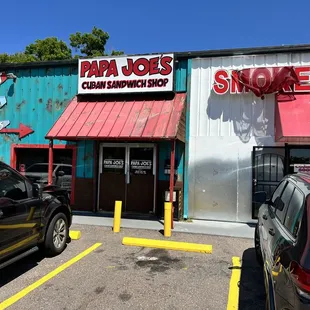 the outside of the shop