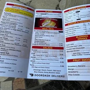 Inside menu