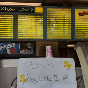 the menu