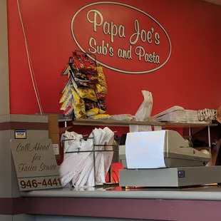 the counter