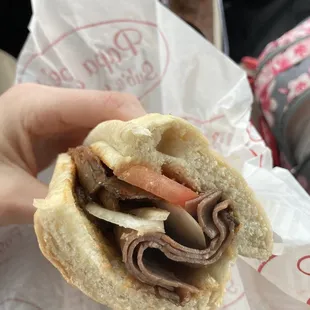 Roasted barbecue beef sub