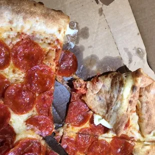 a pepperoni pizza