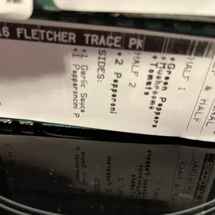 Half pepperoni that I didn't get on my pizza