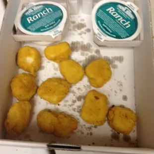 Tiny, tiny chicken poppers