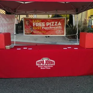 Our booth at the street fest.