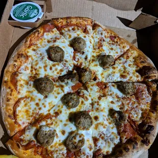 Pepperoni and meatball medium pizza