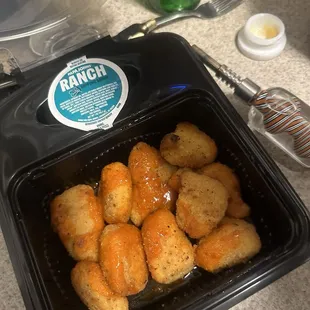 Didn't know that boneless wings were chicken nuggets with no sauce
