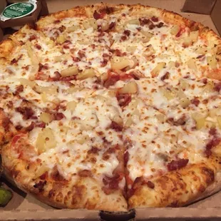Yet another &quot;light cheese&quot; pizza. I asked when I picked it up and was told that it was light cheese. Hate to see &quot;normal&quot; cheese.