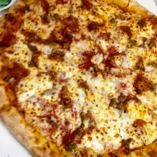 Extra Large Original Crust John's Favorite Pepperoni , Three Cheese Blend, Sausage , Parmesan/Romano Cheese