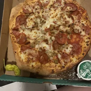 Pepperoni and sausage