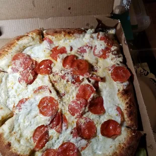 Would you eat that? Cheese is ALWAYS undercooked, greasy and this was supposed to be double pepperoni. My last order!