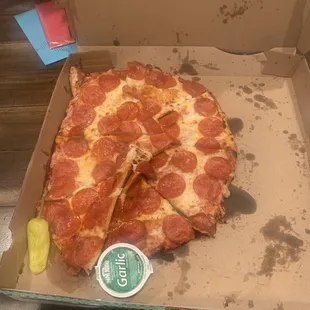 This is how they delivered my pizza smh