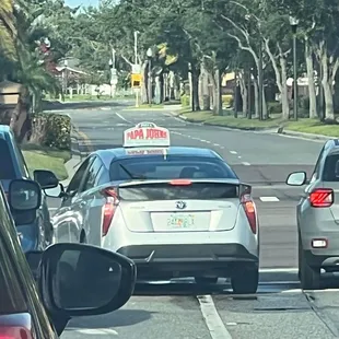 Not the best delivery person, cutting traffic and almost causing an accident?  Really papa johns? You can do better than this