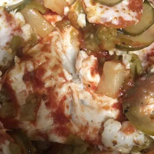 The white in the middle is not cheese, all dough. :(