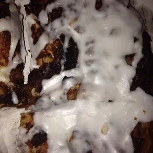 They covered up the burnt pieces with lots of icing  thanks