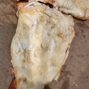 Doughy undercooked pizza